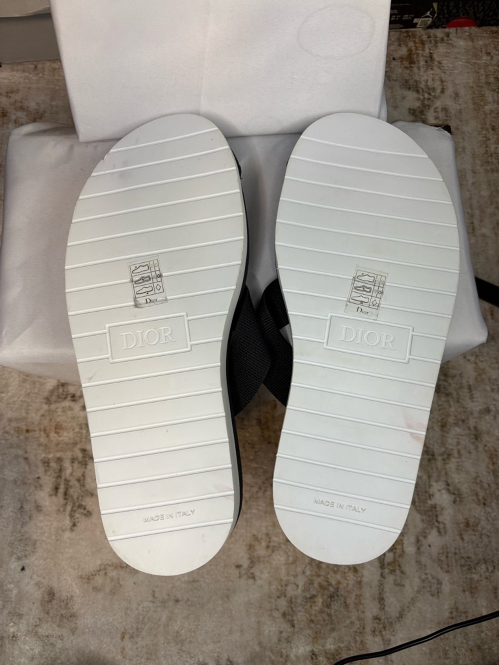 Size 41 - Dior x shawn stussy sandals 960 black / white - Picture 6 of 7